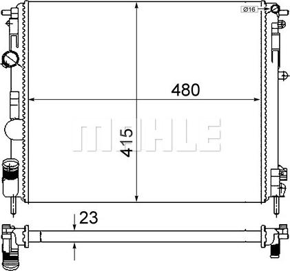 MAHLE CR 605 000S - Радиатор, охлаждане на двигателя vvparts.bg