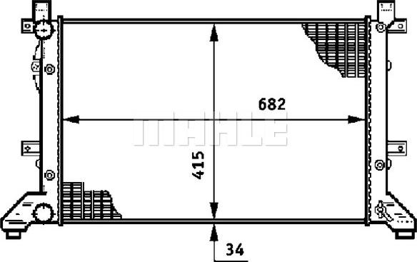 MAHLE CR 606 000S - Радиатор, охлаждане на двигателя vvparts.bg