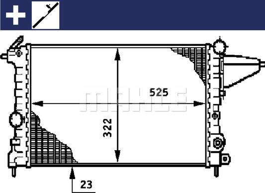 MAHLE CR 600 000S - Радиатор, охлаждане на двигателя vvparts.bg