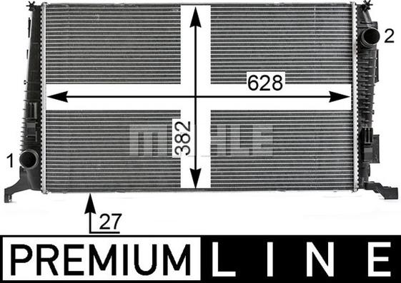 MAHLE CR 6 000P - Радиатор, охлаждане на двигателя vvparts.bg