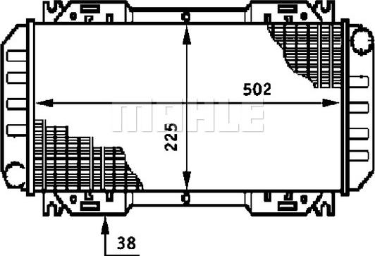 MAHLE CR 619 000S - Радиатор, охлаждане на двигателя vvparts.bg