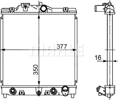 MAHLE CR 611 000S - Радиатор, охлаждане на двигателя vvparts.bg