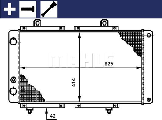 MAHLE CR 618 000S - Радиатор, охлаждане на двигателя vvparts.bg