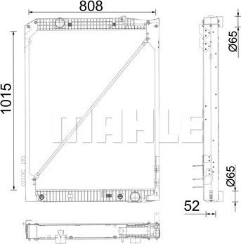 MAHLE CR 686 001P - Радиатор, охлаждане на двигателя vvparts.bg