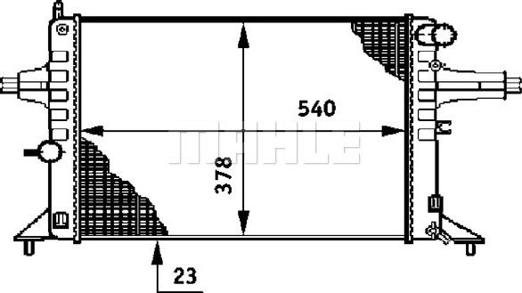 MAHLE CR 637 000S - Радиатор, охлаждане на двигателя vvparts.bg