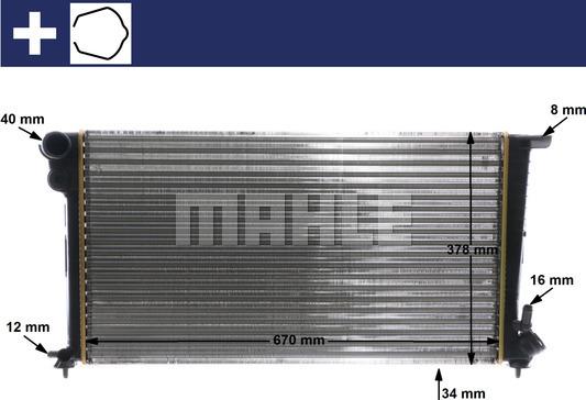 MAHLE CR 624 000S - Радиатор, охлаждане на двигателя vvparts.bg