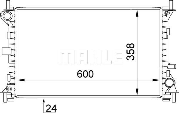 MAHLE CR 628 000S - Радиатор, охлаждане на двигателя vvparts.bg