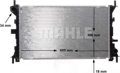 MAHLE CR 627 000S - Радиатор, охлаждане на двигателя vvparts.bg