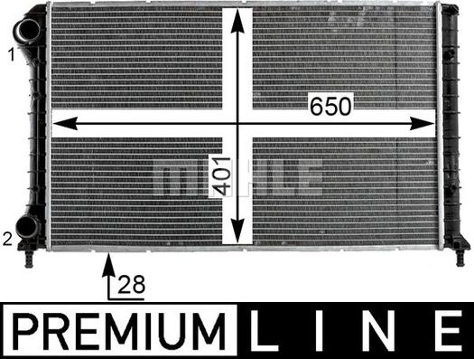 MAHLE CR 1990 000P - Радиатор, охлаждане на двигателя vvparts.bg