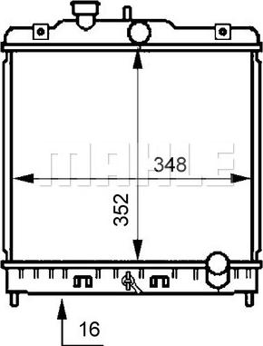 MAHLE CR 194 000S - Радиатор, охлаждане на двигателя vvparts.bg