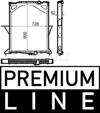 MAHLE CR 1915 000P - Радиатор, охлаждане на двигателя vvparts.bg