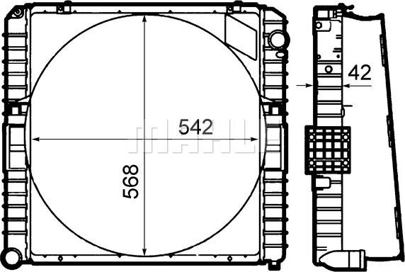 MAHLE CR 1918 000P - Радиатор, охлаждане на двигателя vvparts.bg