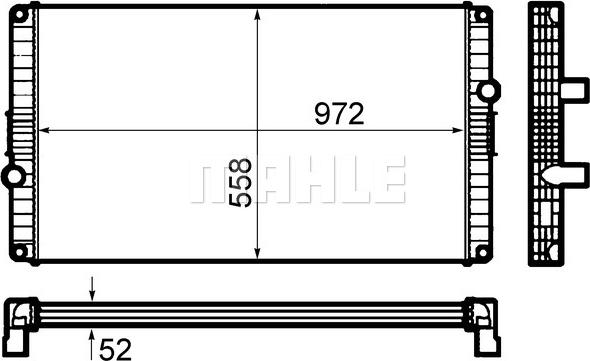 MAHLE CR 1920 000P - Радиатор, охлаждане на двигателя vvparts.bg