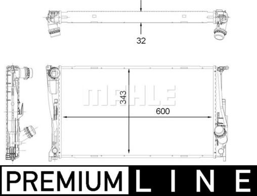 MAHLE CR 1923 000P - Радиатор, охлаждане на двигателя vvparts.bg