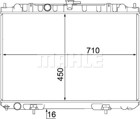 MAHLE CR 1490 000S - Радиатор, охлаждане на двигателя vvparts.bg