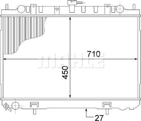 MAHLE CR 1491 000S - Радиатор, охлаждане на двигателя vvparts.bg