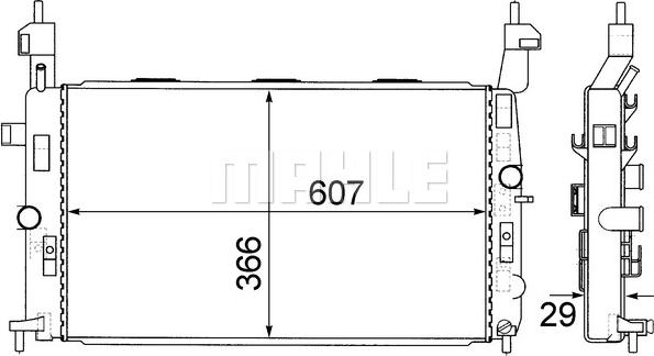 MAHLE CR 1498 000S - Радиатор, охлаждане на двигателя vvparts.bg