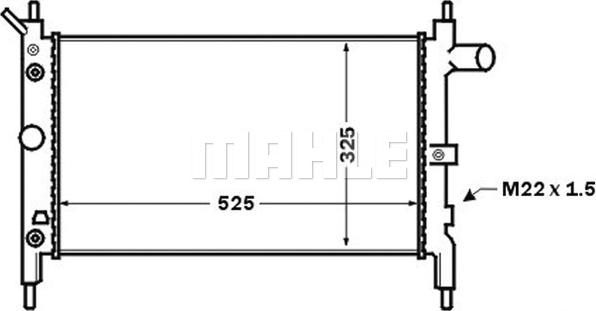 MAHLE CR 1492 000S - Радиатор, охлаждане на двигателя vvparts.bg