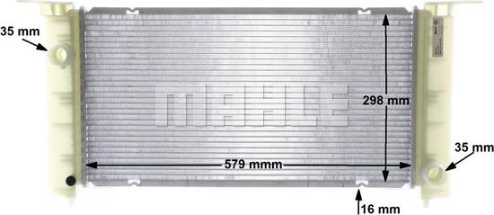 MAHLE CR 1449 000S - Радиатор, охлаждане на двигателя vvparts.bg