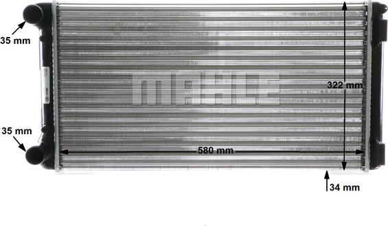 MAHLE CR 1444 000S - Радиатор, охлаждане на двигателя vvparts.bg