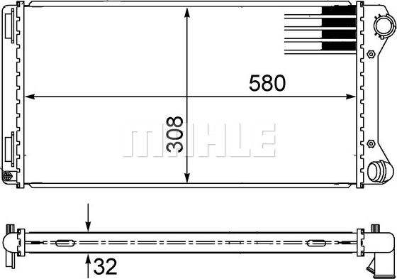 MAHLE CR 1444 000S - Радиатор, охлаждане на двигателя vvparts.bg