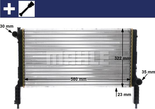 MAHLE CR 1446 000S - Радиатор, охлаждане на двигателя vvparts.bg