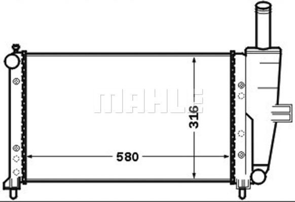 MAHLE CR 1443 000S - Радиатор, охлаждане на двигателя vvparts.bg