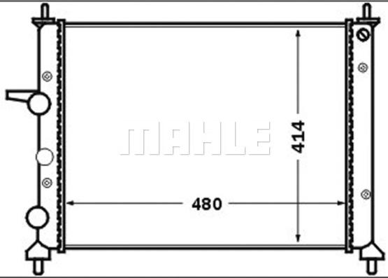 MAHLE CR 1442 000S - Радиатор, охлаждане на двигателя vvparts.bg