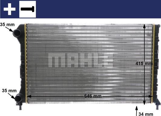 MAHLE CR 1447 000S - Радиатор, охлаждане на двигателя vvparts.bg