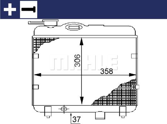 MAHLE CR 145 000S - Радиатор, охлаждане на двигателя vvparts.bg