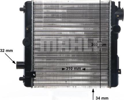 MAHLE CR 145 000S - Радиатор, охлаждане на двигателя vvparts.bg