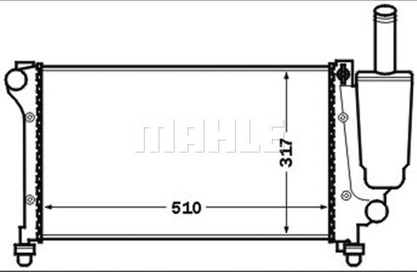 MAHLE CR 1451 000S - Радиатор, охлаждане на двигателя vvparts.bg