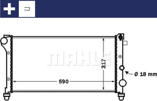 MAHLE CR 1452 000S - Радиатор, охлаждане на двигателя vvparts.bg