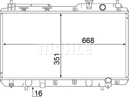 MAHLE CR 1457 000S - Радиатор, охлаждане на двигателя vvparts.bg