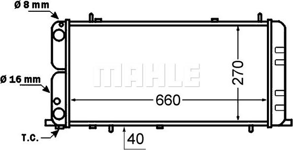 MAHLE CR 140 000S - Радиатор, охлаждане на двигателя vvparts.bg