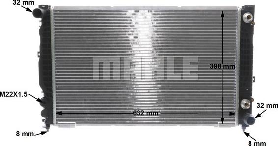 MAHLE CR 1414 000S - Радиатор, охлаждане на двигателя vvparts.bg