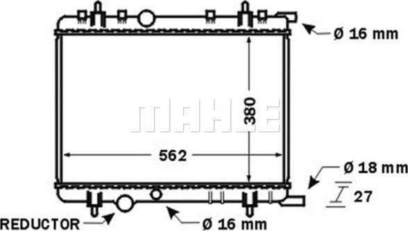 MAHLE CR 1434 000S - Радиатор, охлаждане на двигателя vvparts.bg