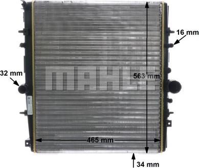 MAHLE CR 1436 000S - Радиатор, охлаждане на двигателя vvparts.bg