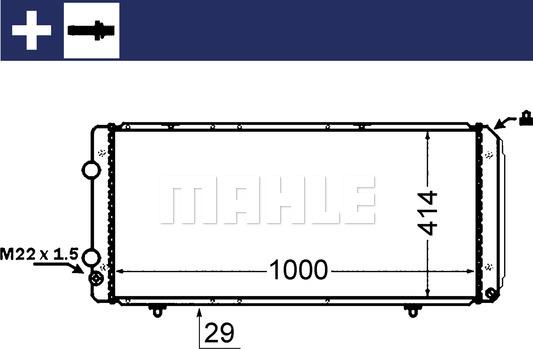 MAHLE CR 1430 000S - Радиатор, охлаждане на двигателя vvparts.bg