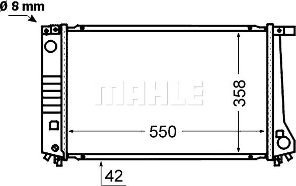 MAHLE CR 1424 000S - Радиатор, охлаждане на двигателя vvparts.bg