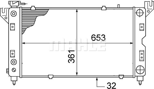 MAHLE CR 1426 000S - Радиатор, охлаждане на двигателя vvparts.bg