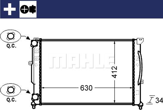 MAHLE CR 1423 000S - Радиатор, охлаждане на двигателя vvparts.bg