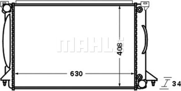 MAHLE CR 1422 000S - Радиатор, охлаждане на двигателя vvparts.bg