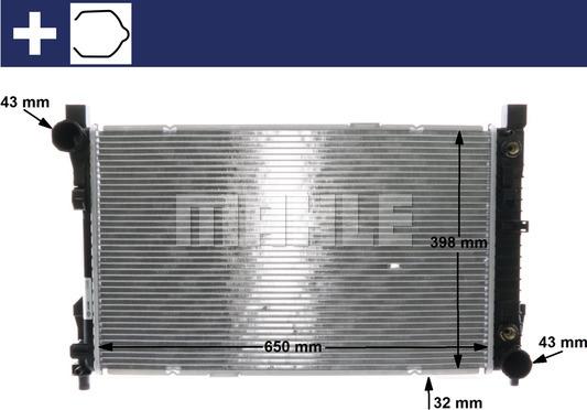 MAHLE CR 1478 000S - Радиатор, охлаждане на двигателя vvparts.bg