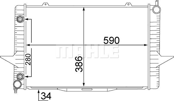 MAHLE CR 1544 000S - Радиатор, охлаждане на двигателя vvparts.bg