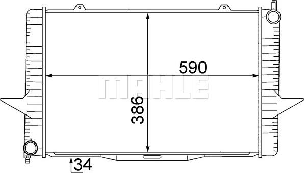 MAHLE CR 1543 000S - Радиатор, охлаждане на двигателя vvparts.bg