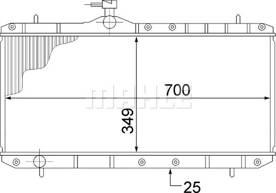 MAHLE CR 1516 000S - Радиатор, охлаждане на двигателя vvparts.bg