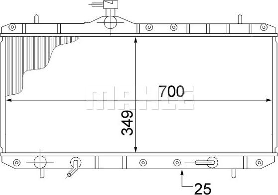 MAHLE CR 1517 000S - Радиатор, охлаждане на двигателя vvparts.bg