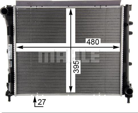 MAHLE CR 1586 000P - Радиатор, охлаждане на двигателя vvparts.bg