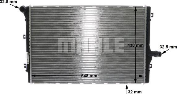 MAHLE CR 1539 001S - Радиатор, охлаждане на двигателя vvparts.bg